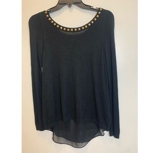 Express Black Dressy Sweater Top Small